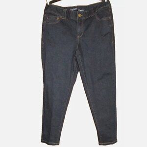 Lane Bryant Skinny Jeans 16 Dark Blue Denim Pants Stretch Cotton High Waist Rise